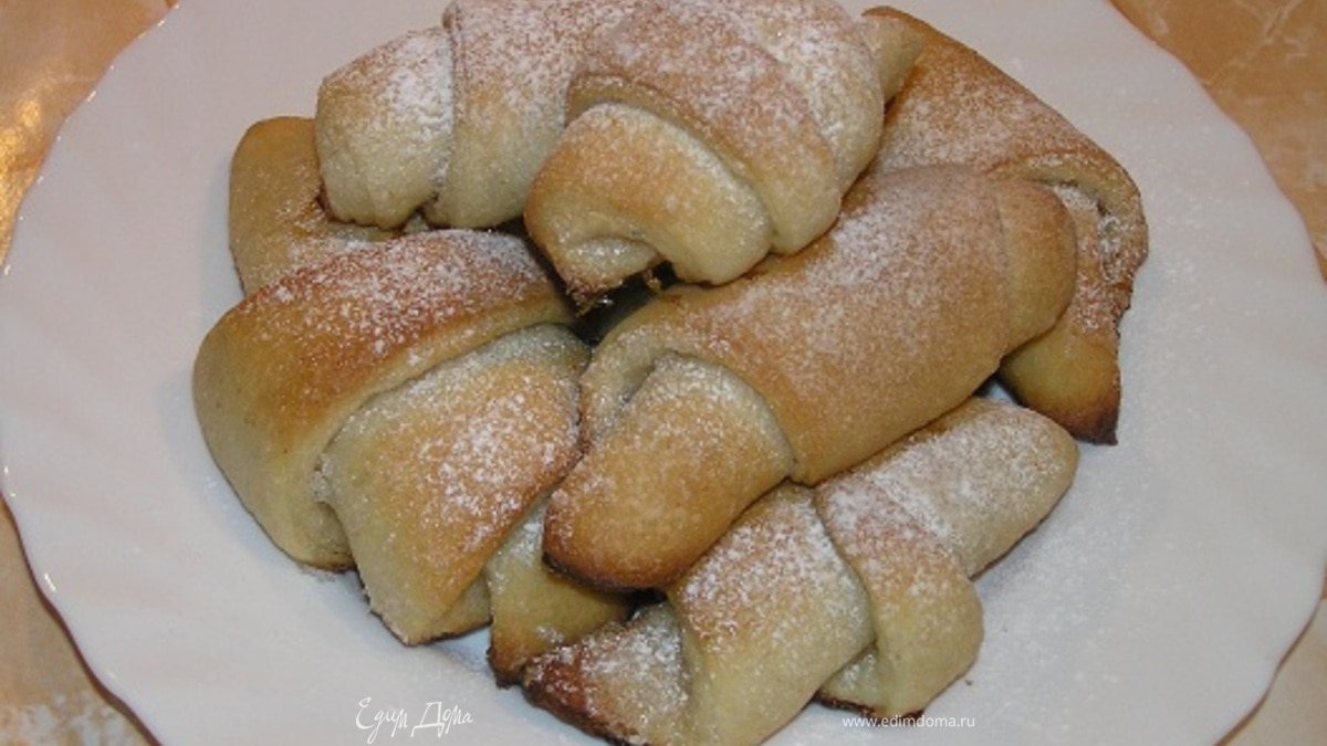 Ванильные рулетики (на хмелевой закваске)