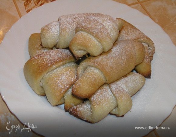 Ванильные рулетики (на хмелевой закваске)