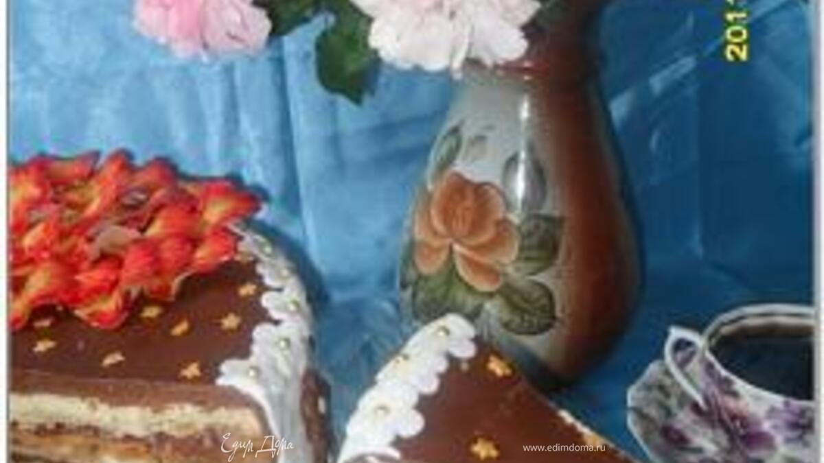 Торт "Наполеон" и печенье "Пальчики" из одного теста (+ украшение торта "Жар-птица" и рецепт желатиновой мастики)