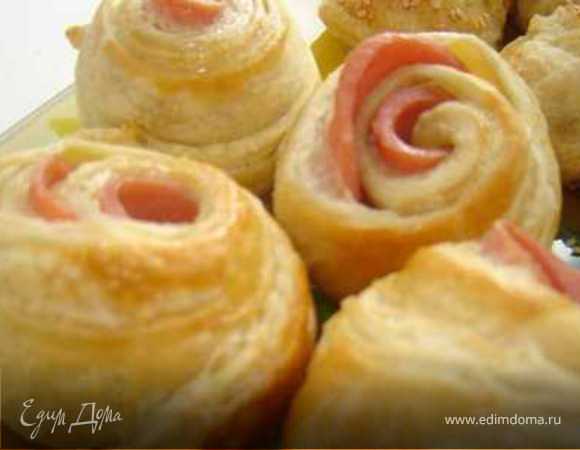 слоенные розочки