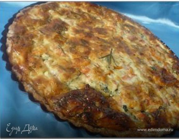 Киш с кабачками и семгой