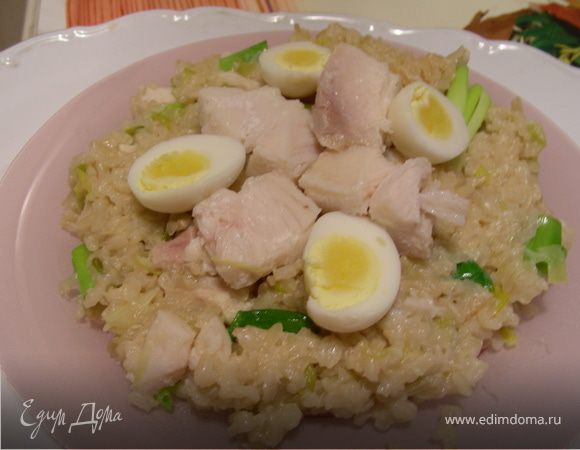 Ризотто с копченой рыбой