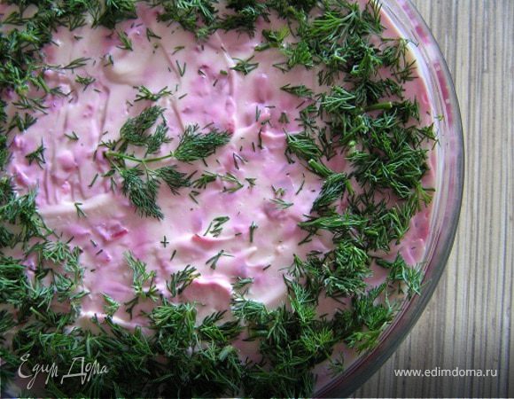 Двойная селедка под шубкой (постный вариант) Двойная селедка под шубкой (постный вариант)