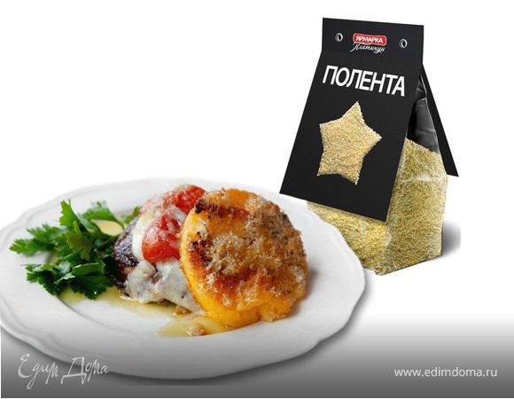 Полента с грибами портобелло