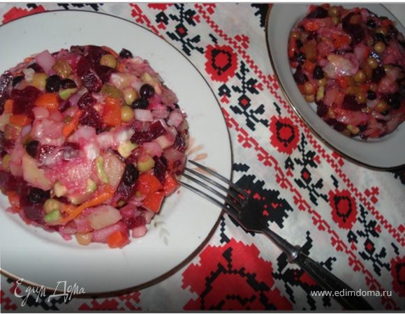 Винегрет с черной фасолью