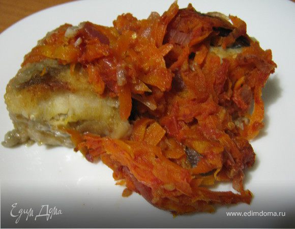 Рыбка запеченная с овощами. Рыбка запеченная с овощами.