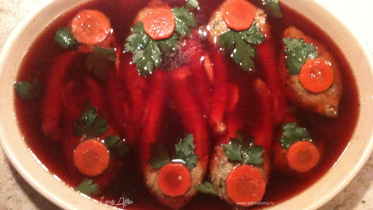 Карп фаршированный заливной!