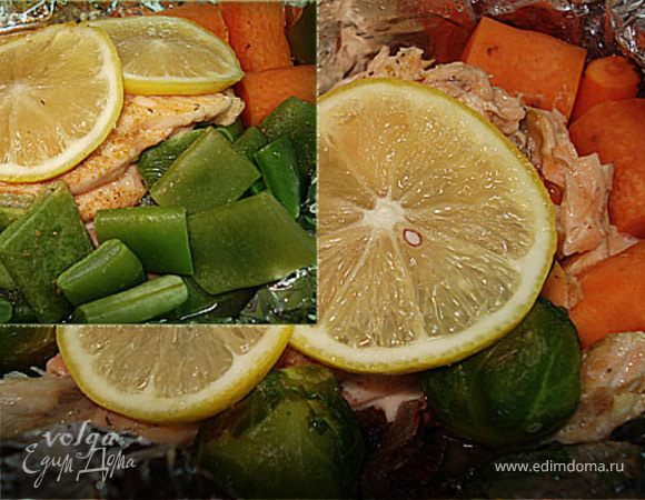 Форель с овощами Форель с овощами