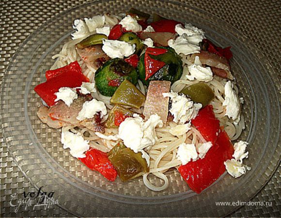 Спагетти с овощами Спагетти с овощами