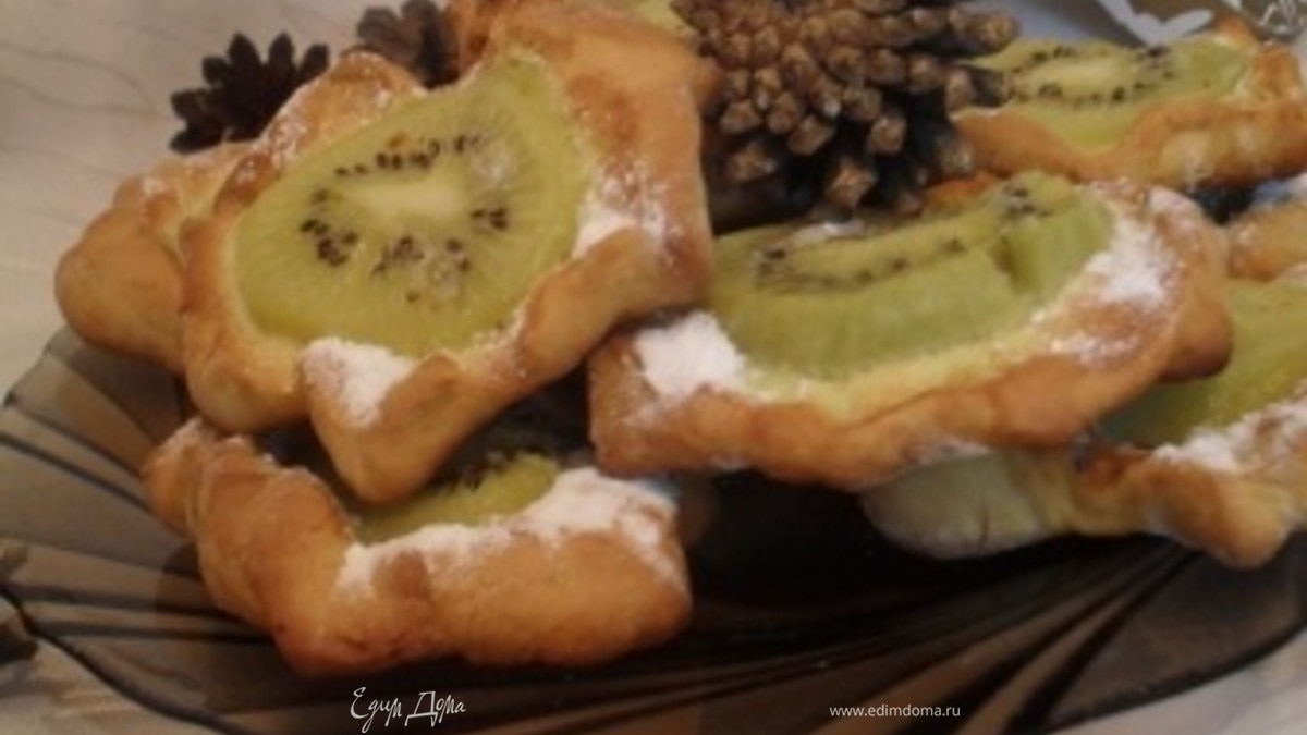 Песочное печенье с киви.