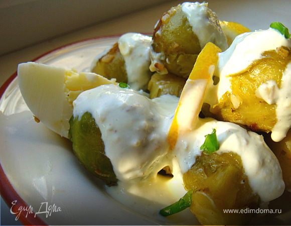 Брюссельская капуста в сливочном соусе Брюссельская капуста в сливочном соусе