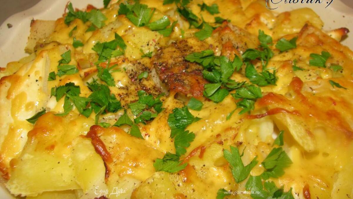 Картошечка с кольраби под сыром