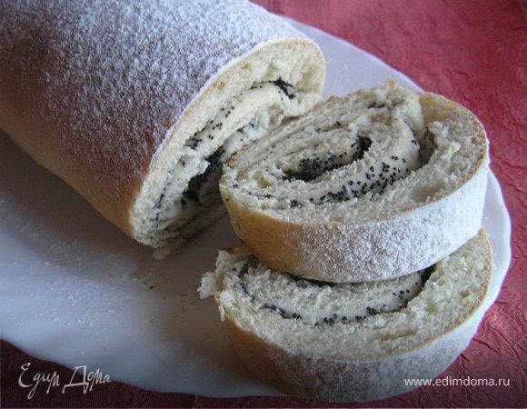 Постный рулет с маком Постный рулет с маком