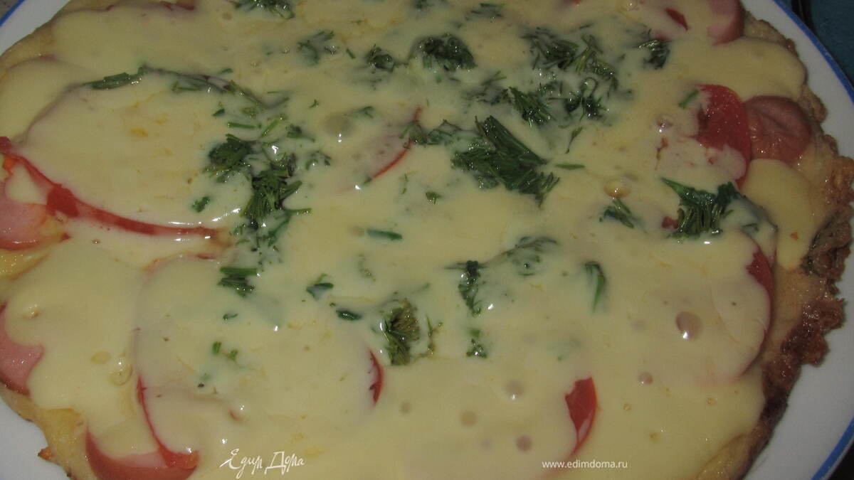 Быстрая пицца на сковороде