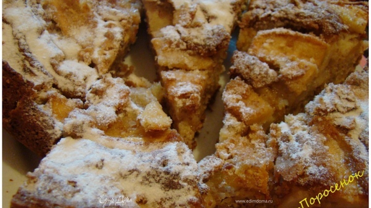 Яблочно-миндальный пирог