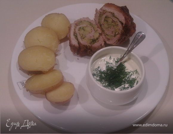 Рулетик из свининки с броколи