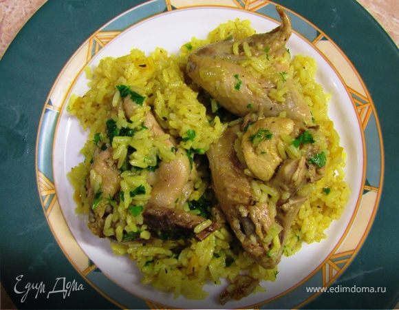 Быстрый плов из куриных крылышек (повтор)