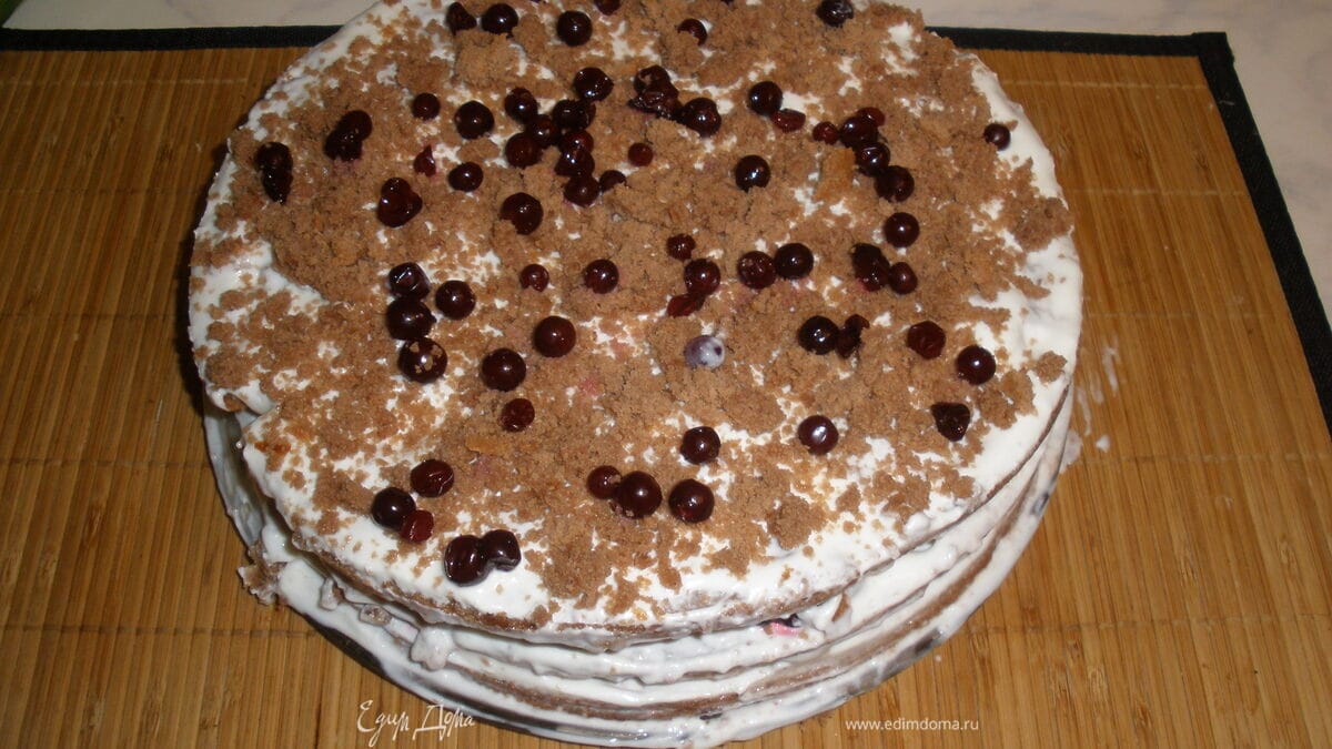 Торт "Брусничка" - мой первый торт