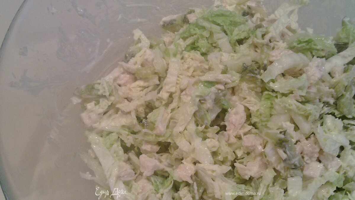 Салатик с курочкой и огурчиками