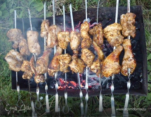 Курица на мангале (фирменный рецепт)