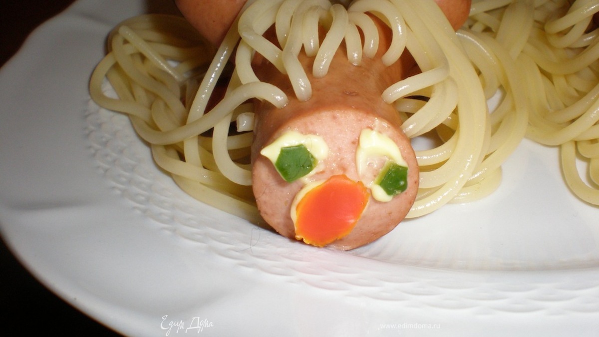 Осминожки из макарошек