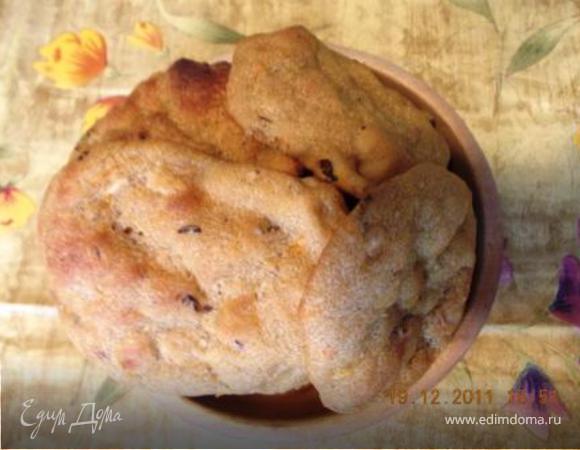 Лепёшки из тыквенного теста с грибами