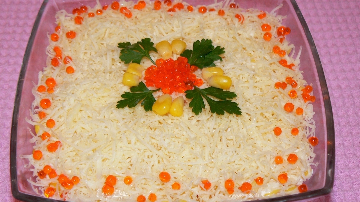 Салат с мясом криля