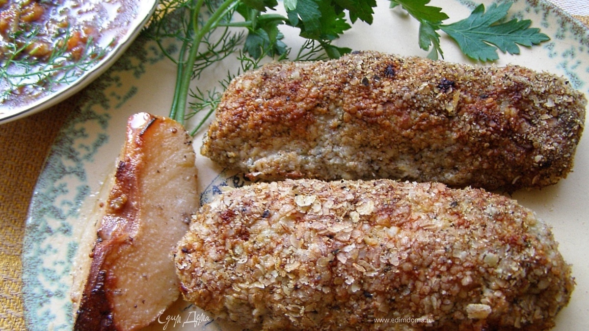 Кебабы в мультизлаковой панировке и Новогодняя сальса