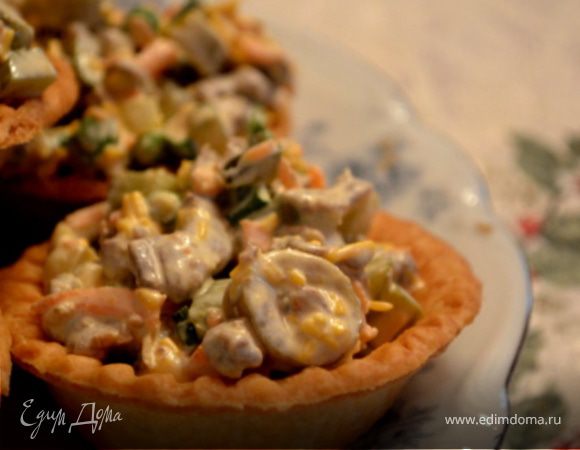 Cалат в корзиночках "Костромской" Cалат в корзиночках "Костромской"