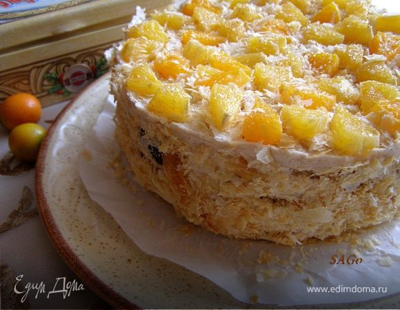 Слоёный торт "Фруктовое удовольствие"