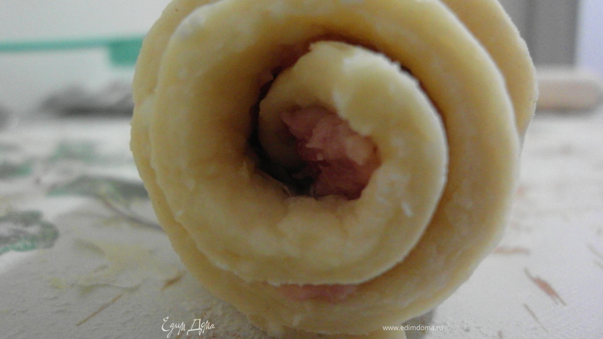 Творожные рулетики-улитки с мясом от МАМЫ