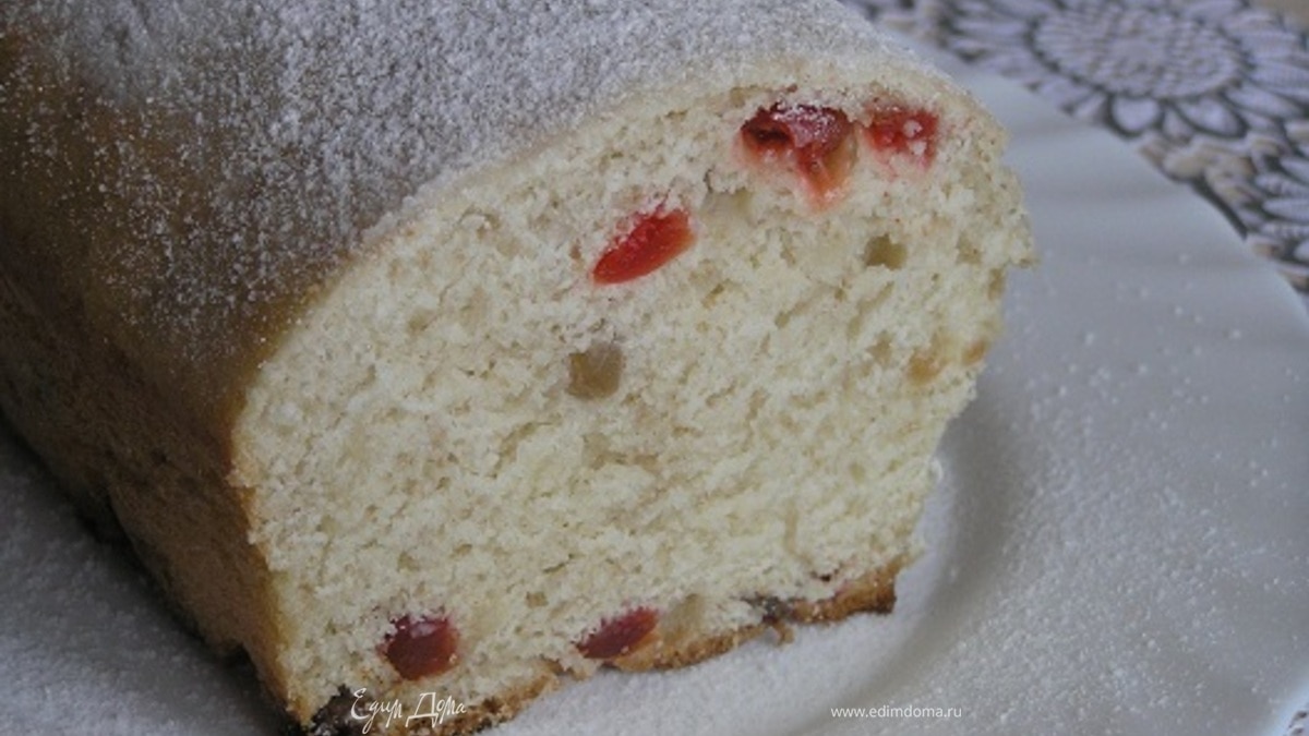 Десертный хлеб с изюмом и вишней