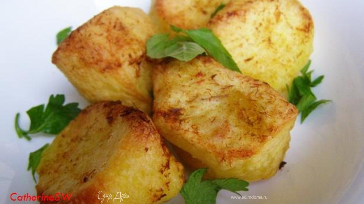 Запеченный картофель с шафраном