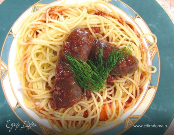 Колбаски, запеченные в итальянском томатном соусе Колбаски, запеченные в итальянском томатном соусе