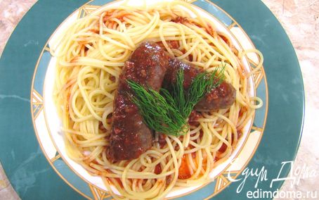 Рецепт Колбаски, запеченные в итальянском томатном соусе