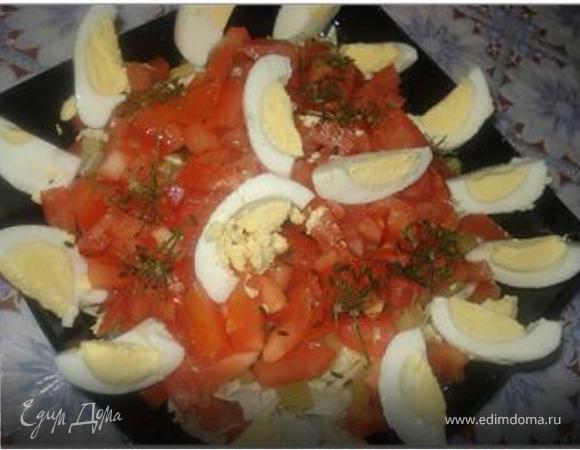 Салат "Рыбка в плену" (с консервированным тунцом) Салат "Рыбка в плену" (с консервированным тунцом)