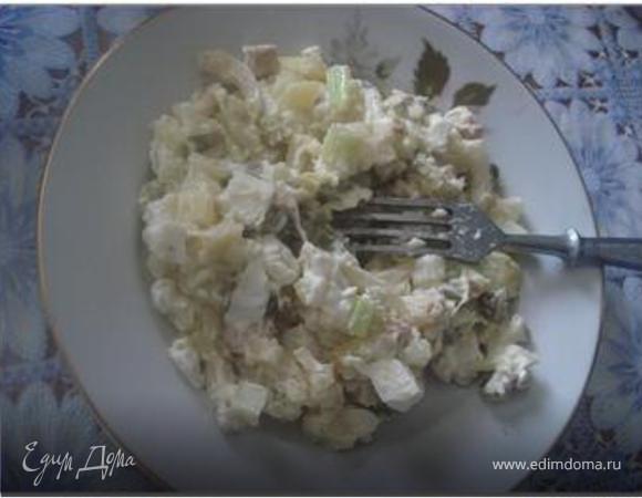 Салат с печенью трески Салат с печенью трески