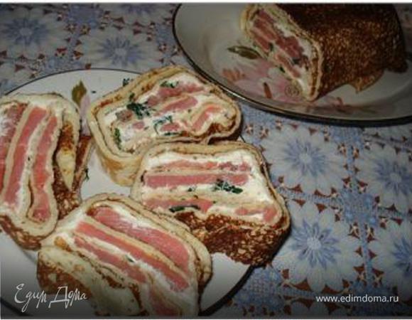 Закуска с блинами и форелью/семгой