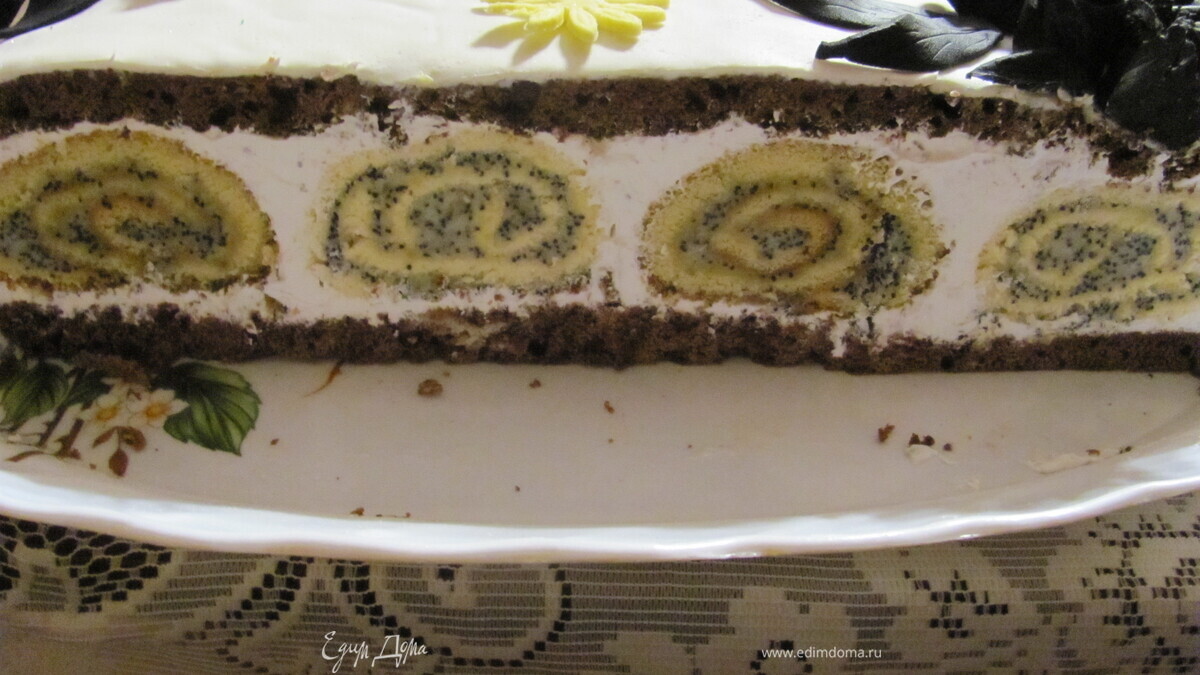 Торт "Черная роза"