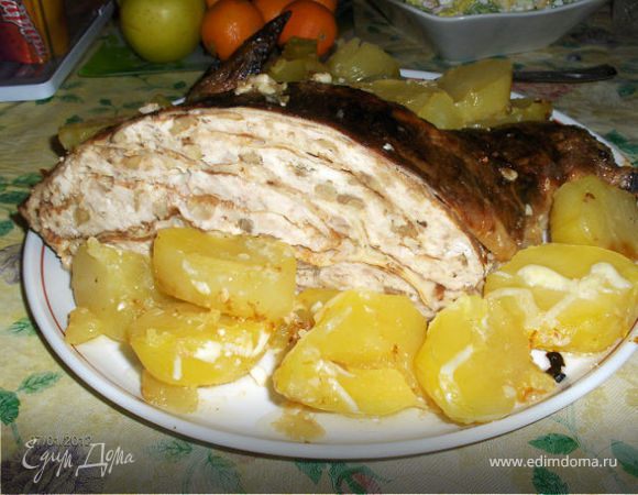 Курица, фаршированная блинами от Ирины Браим Курица, фаршированная блинами от Ирины Браим