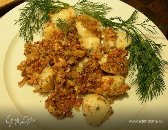 Морские гребешки (или рыба) под хрустящей пряной корочкой