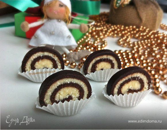 Сладкий рулет без выпечки Сладкий рулет без выпечки