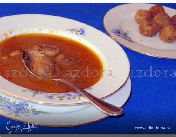 Суп из бычьего хвоста с хлебными клёцками