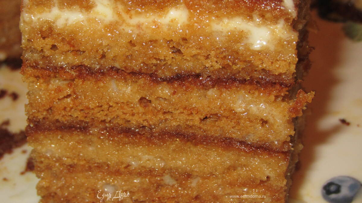 Медовик №2(без раскатывания коржей)