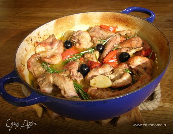 Кролик с оливками 