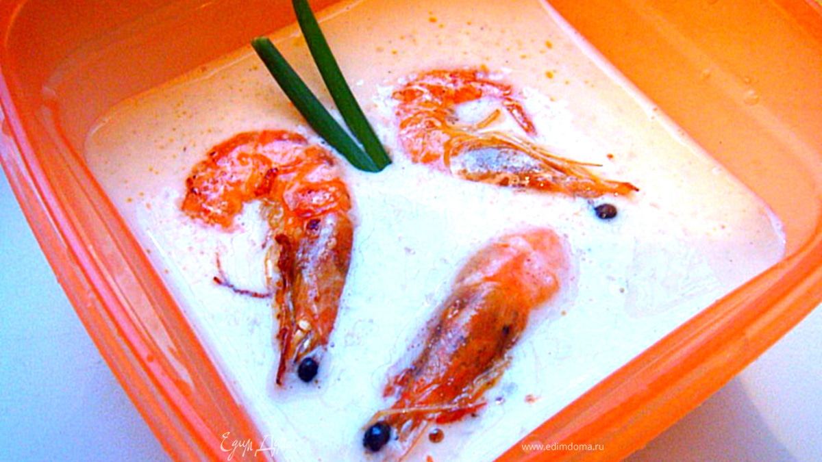 Суп-пюре Гурман (креветки в шампанском)