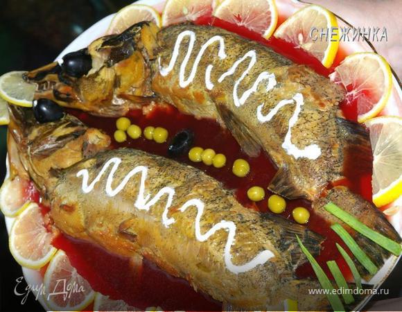 Щука фаршированная, заливная