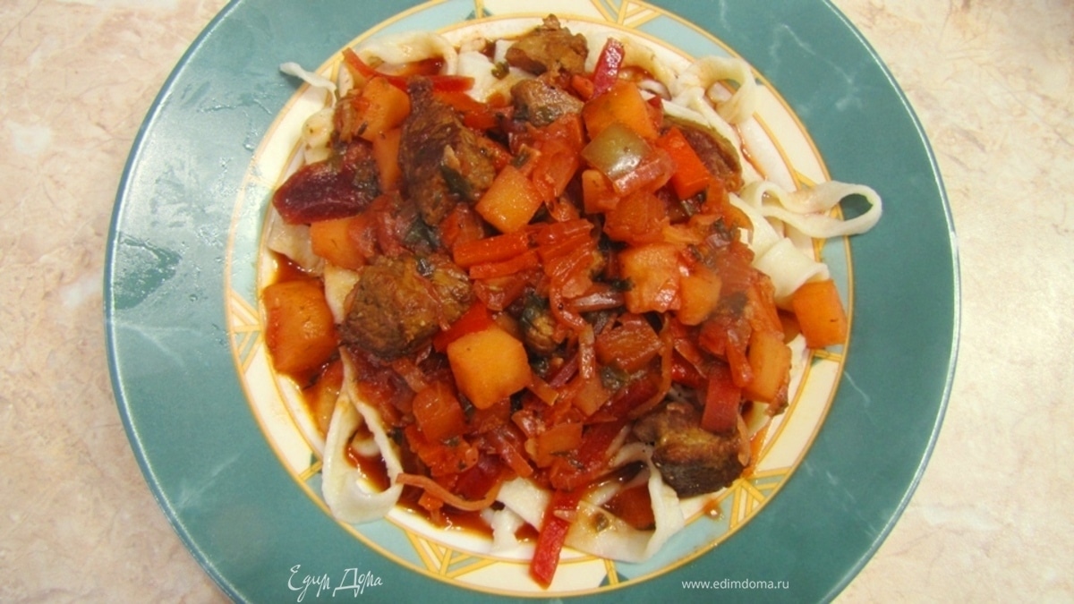 Узбекский Лагман с настоящей домашней лапшой