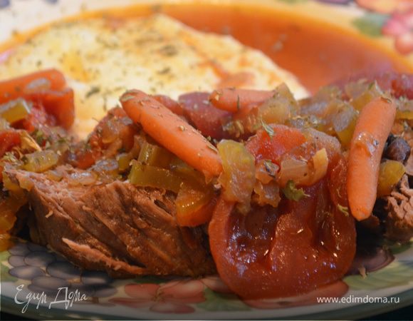 Тушеная говядина по-итальянски Тушеная говядина по-итальянски