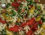 Цитрусовый салат с рисом
